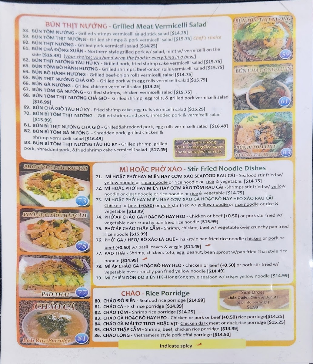 Pho Mai #1 Noodle House Menu - Image 5